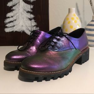 Miista Iridescent Heeled Oxfords